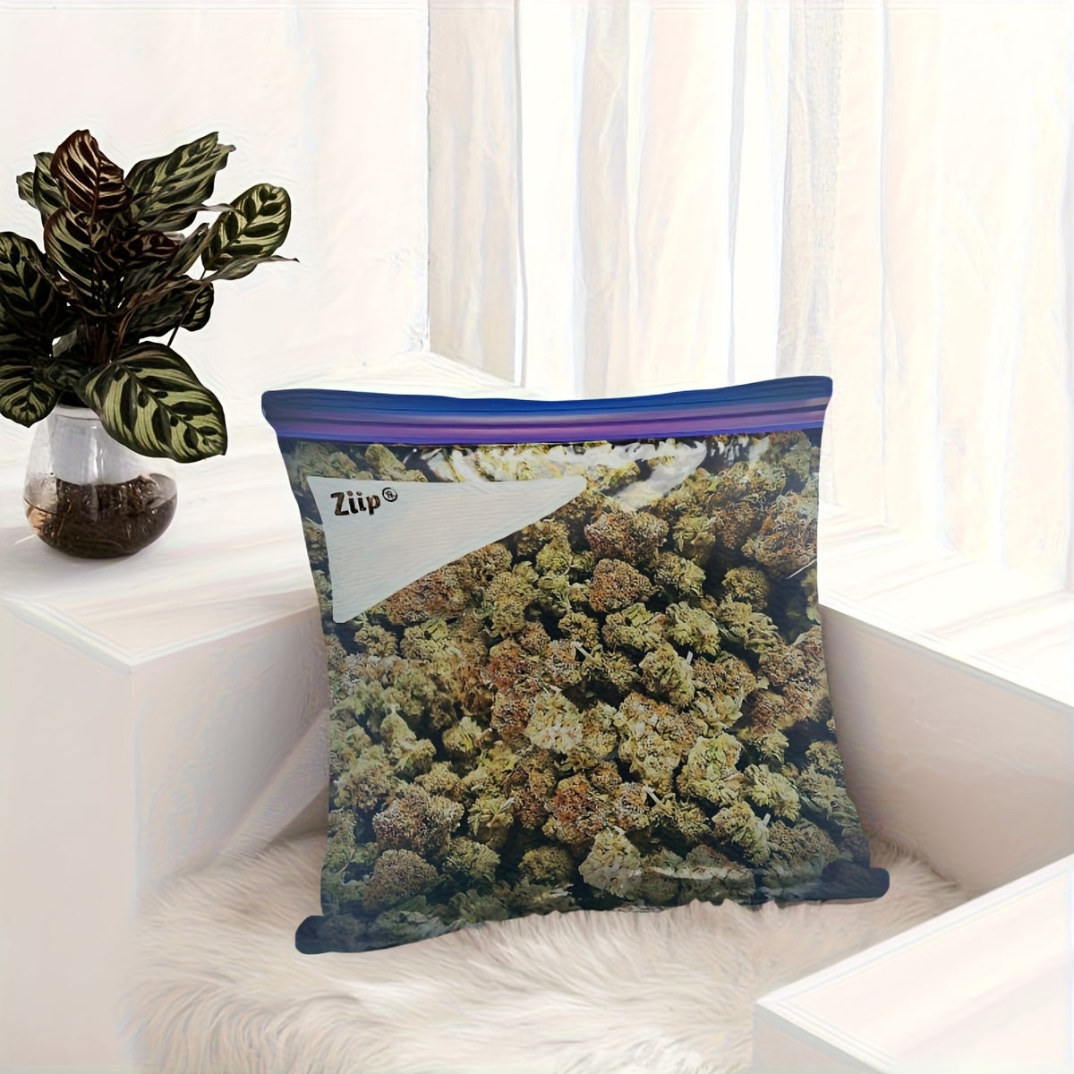 Extra Large Dank Weed Pillow Cover Cozy Vibes Await